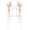 NICENEEDED Butterfly Elf Ear Cuffs, Handmade Golden Fairy Ear Cuffs