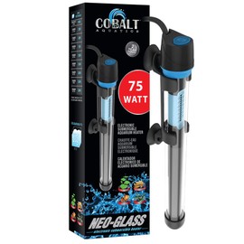 Cobalt Aquatics Neo-Glass Aquarium Heater, 75W (up to 20 gal) | Fully Submersible with Digital Thermostat | Freshwater and Saltwater Aquariums