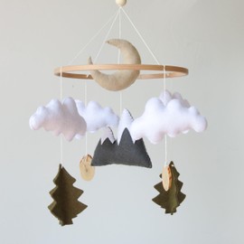 Woodland Mobile for Crib Animal Baby Mobile for Crib Woodland Crib Mobile for Boys Forest Baby Mobile for Bassinet