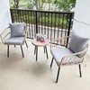 DWVO 3 Piece Patio Bistro Set, Patio Furniture Set Outdoor