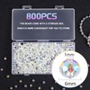 Highergo 800 Pieces Crystal Rondelle Glass Beads Faceted Rondelle Beads