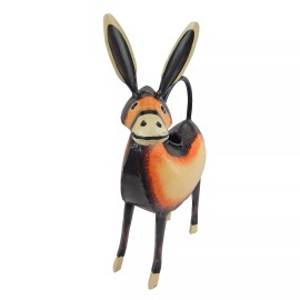 Unbranded Handcrafted Metal Donkey Watering Can Plant Pals Garden Yard Porch Decor 15.5 in