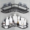 2PCS Corner Storage Rack Triangular Shower Organizer Shelf Wall Mount