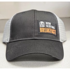 Bell Taco Bell Employee Ball Cap "Now Serving Breakfast" Black/Gray Adjustable