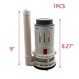 T Tulead Toilet Flush Valve 3-Inch Dual Flush Valve 210mm/8.27" Height Toilet Replacement Parts for One-Piece Toilet