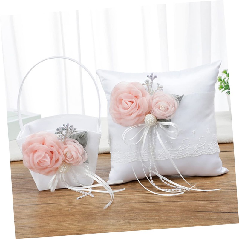 STOBAZA Wedding Flower Basket Handheld Petal Storage Basket for Bride
