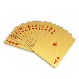Playing Cards, Plastic, Fashionable, Cards, Games, Gold, Gorgeous, Sparkling, Celebrities, Joke Goods, Parties, Travel