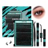 Lash Clusters Kit 320Pcs, 90D DIY Individual Eyelashes Extension With