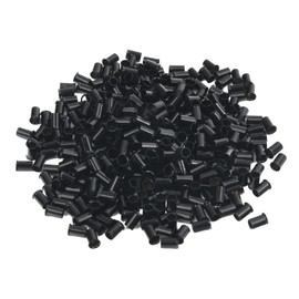 Vlasy Micro Rings Links Beads,3.4mm Microlink Beads Non-Silicone Copper Tubes Microbead for Hair Feathers,I-Tip Hair Extensions (400Pcs, Black)