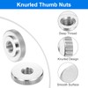 sourcing map 8Pcs M10 Knurled Thumb Nuts, 304 Stainless Steel