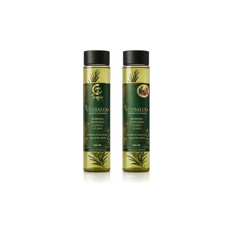 2 Shampoo Natural Romero Acelera Crecimiento Cabello Brillo