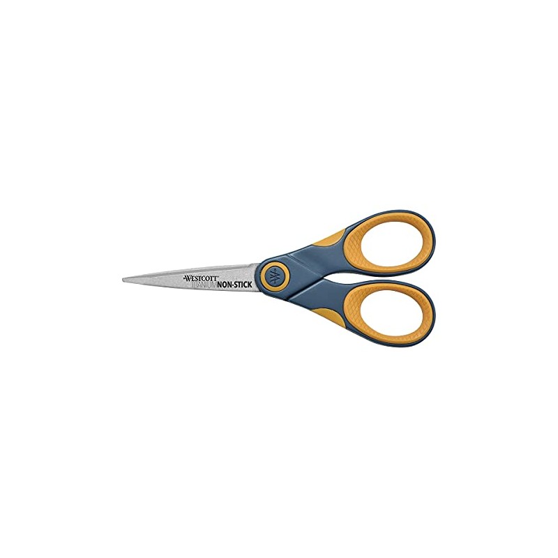Westcott ‎14881 5-Inch Non-Stick Titanium Scissors For Office and Home,