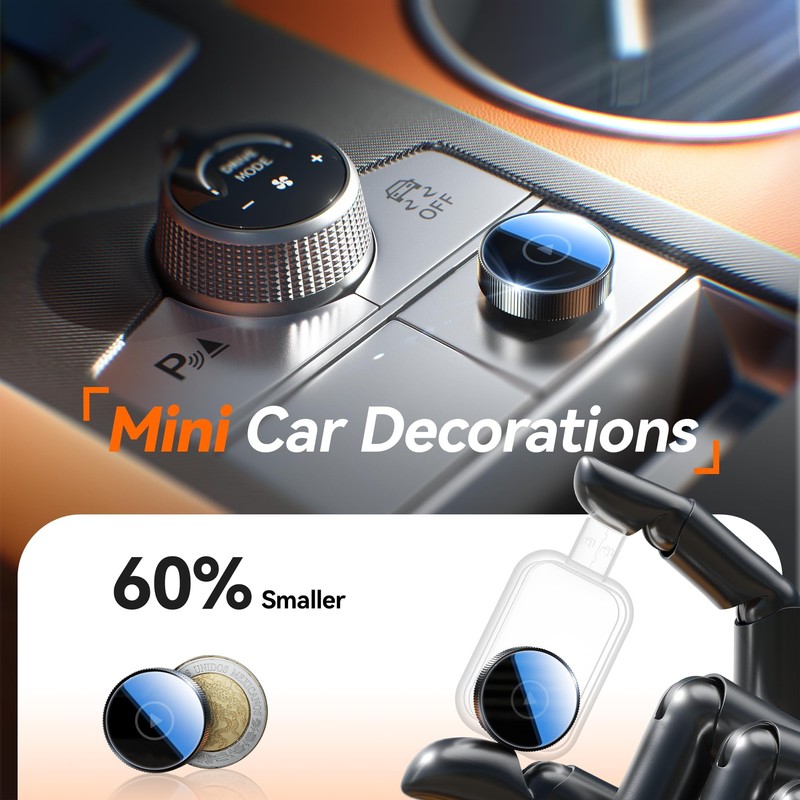 Wireless Carplay Adapter, 60% Smaller, 3X Auto-Connect, No Latency, Plug&Play,