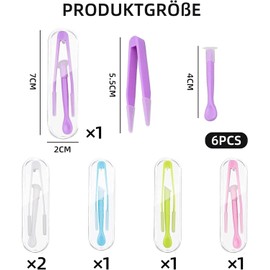 Yuiturt Contact Lens Insertion Aid Contact Lens Tweezers Contact Lens Suction Contact Lens Insertion Aid Soft Colourful Contact Lens Tweezers 5 Colours Pack of 6