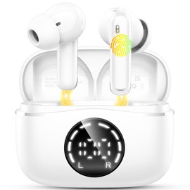 Nerunsa Wireless Earbuds Bluetooth Headphone, Bluetooth 5.4 Earphones Noise Cancelling, 48H Deep Bass Stereo Sound Earbud Wireless Headphone with 4 ENC Mic, Type C Fast Charge Ear Buds