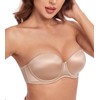 HACI Push up Strapless Bra Thick Padded Demi Underwire Add
