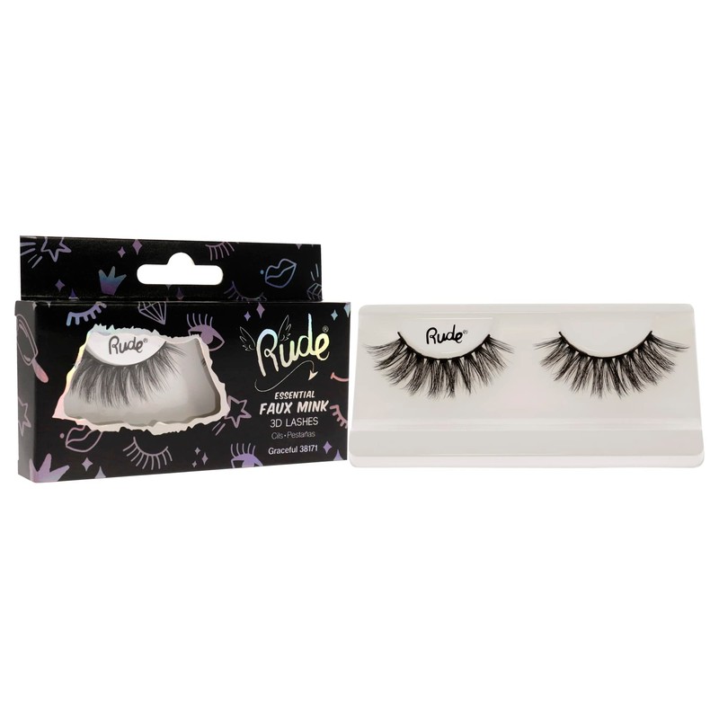 Rude Cosmetics Essential Faux Mink 3D Lashes - Graceful Pair