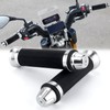 2PCS Motorcycle Handlebar Grips,7/8" & 1" Soft Rubber Grips with
