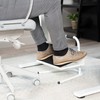 VIVO White Ergonomic Height Adjustable Standing Foot Rest Relief Platform
