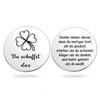 Kisstta Four Leaf Clover Lucky Coin - Double Sided Engraved