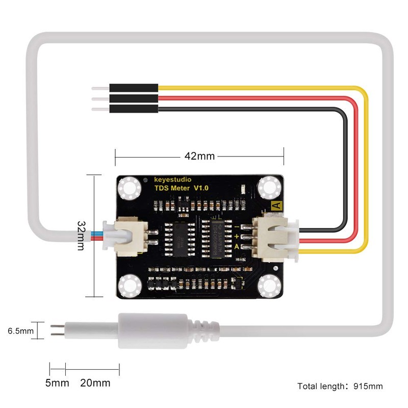 KEYESTUDIO TDS Meter Probe Water Quality Sensor Module for Arduino