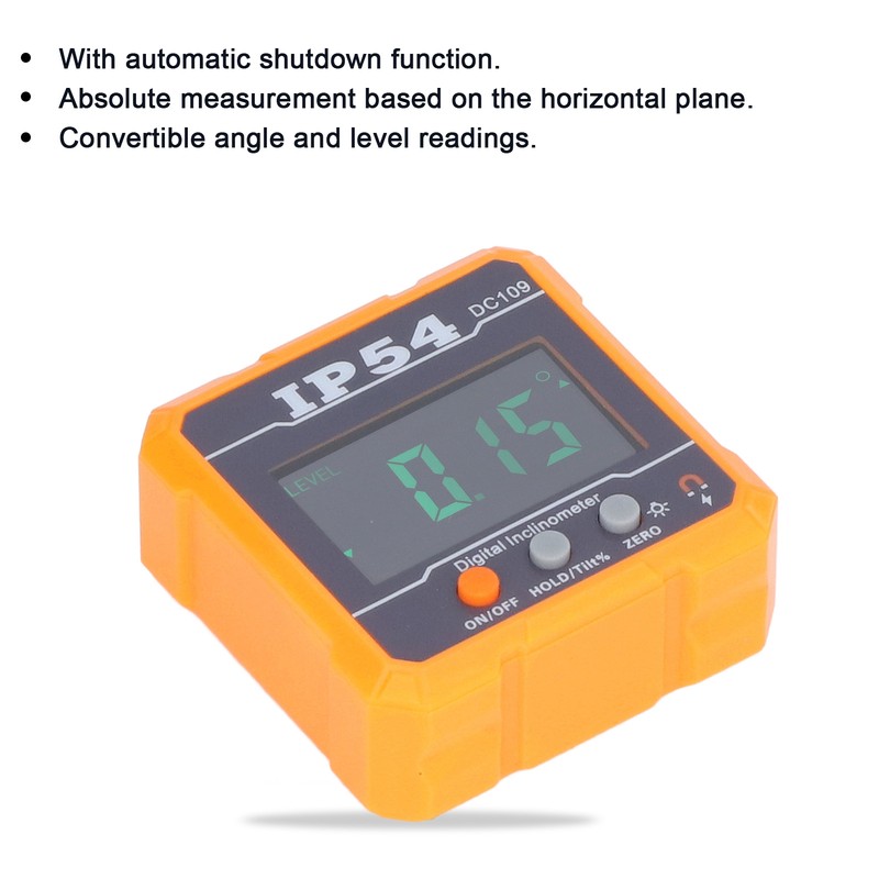Inclinometer Digital Display Auto Shutdown Magnetic Level Angle Finder Gauge