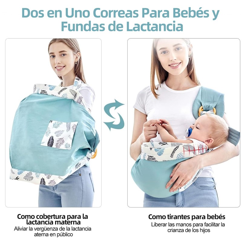 Canguro para Bebe, Rebozo para Cargar Bebe, Porteo Ergonomico para