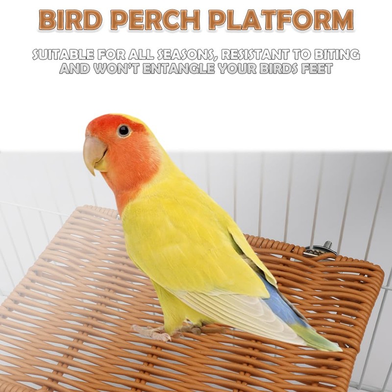 Title: Bird Perch Platform Small Animals Perch Stand Rectangle Breathable