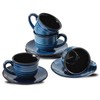 Hasense Espresso Cups Set of 4, 4 Ounce Ceramic Cappuccino