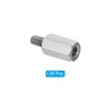 PATIKIL M2.5x8mm+4mm Male-Female Hex Standoff, 20 Pack Stainless Steel PCB