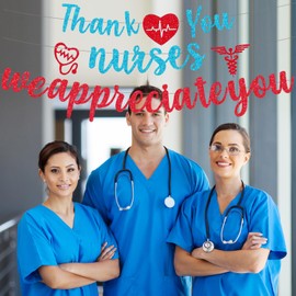 Nurse Week Party Decorations Thank You Nurses We Appreciate You Banner Nurse Appreciation Week Party Supplies Thank You Nurses Party Decorations
