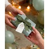 Keypan Sage Green Gift Wrap Paper Roll Set with Ribbon