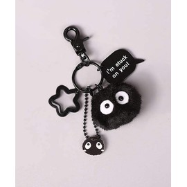 YJacuing Dust Bunny Soot Sprite Plush Keychain (Style A)
