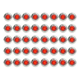 LOVLY 50pzs Plafones Led Cromado Para Camión Trailer Micro 24v 12v
