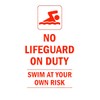 Imagnt Studio - No lifeguard on duty Vinyl Decal Caution