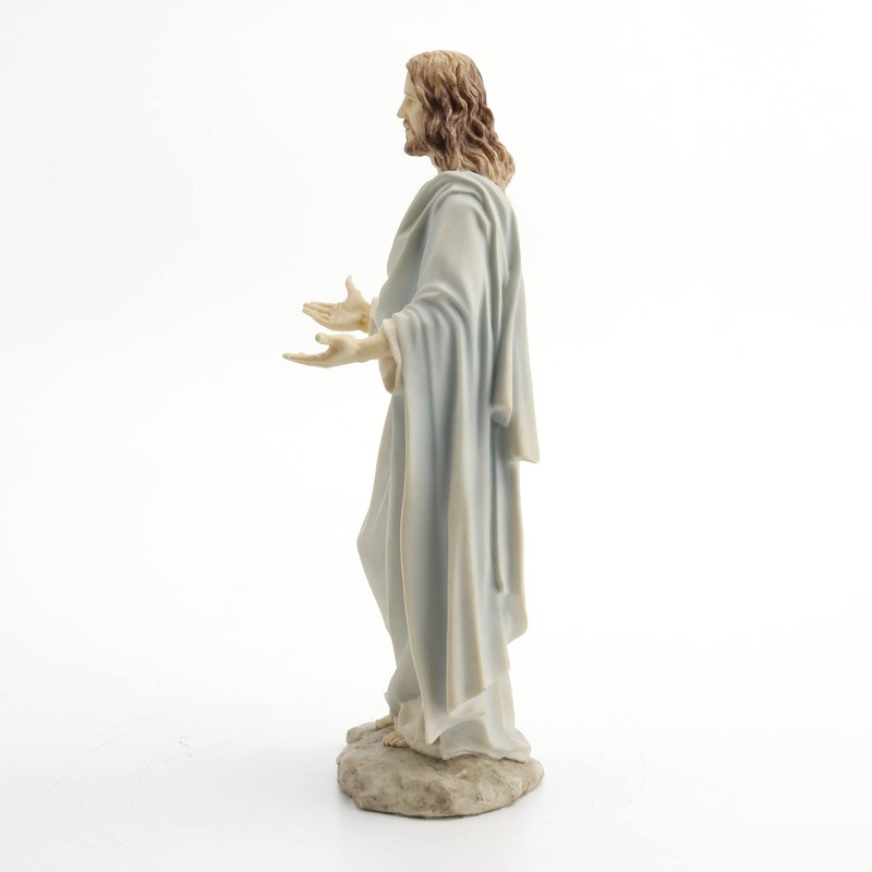Unicorn Studio Jesus with Open Arms Decorative Statue Figurine, White