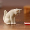 Kopida 4 Pcs Miniature Cat Figurines, Cute Mini Cat Ornaments