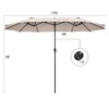 Tangkula 15Ft Double-Sided Patio Umbrella, Outdoor Extra Large Umbrella W/Hand-Crank