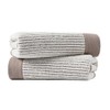 sense gnosis Beige Ribbed Striped Hand Towels Soft Absorbent Face