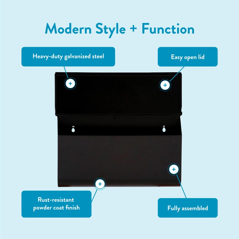 Architectural Mailboxes Woodlands™ Wall-Mounted Mailbox for Outside, Rust-Resistant Galvanized Steel
