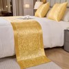 Cobedzy Gold Satin Bed Runner for King Size Beds(1.8m), 50