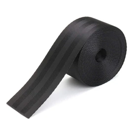 MTP 1"/1.5"/ (4.8cm ~ 2") x 5/10 Yards Seat-Belt Black Polyester Webbing Strap Repair 5 Panel 5000 lbs Heavy Duty Backpack (4.8cm ~ 2" x 5 Yards)