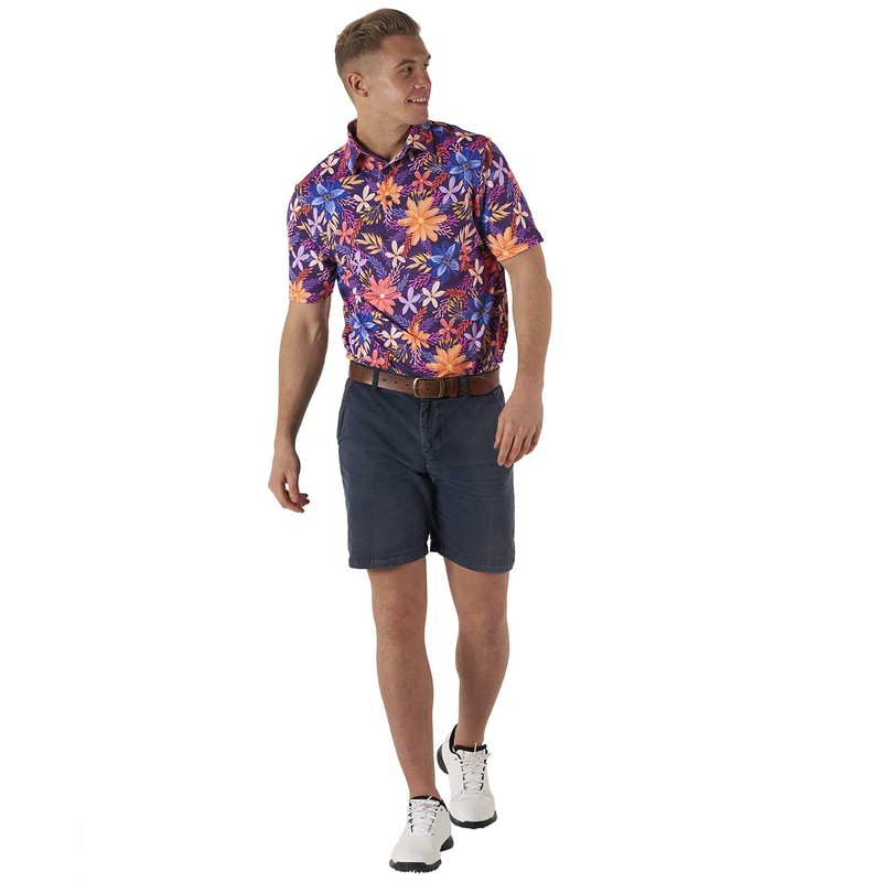 Royal & Awesome Men's Patterned Golf Polo Shirts Patterned Golf