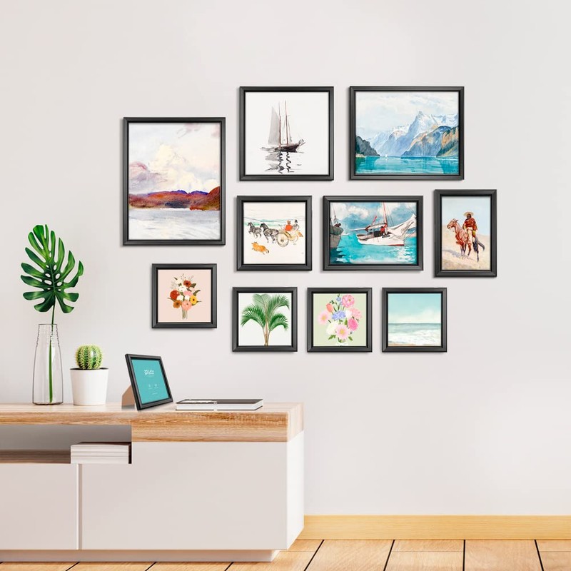 LaVie Home 4x4 Picture Frames (12 Pack, Black) Simple Designed