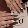 24Pcs Summer Press on Nails Medium Fake Nails Medium Artificial