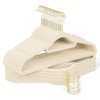 Sishynio Premium Velvet Hangers 30 Pack with Gold Hooks, Non-Slip,