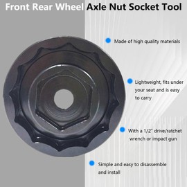 Wheel Nut Socket for Ducati, 30mm 50mm Front Rear Wheel Axle Nut Socket Tool Compatible for Motorcycle ATVs Diavel Panigale Street fighter 1098 Multistrada 1200 M1200 Super Bike 1098 1198 1199