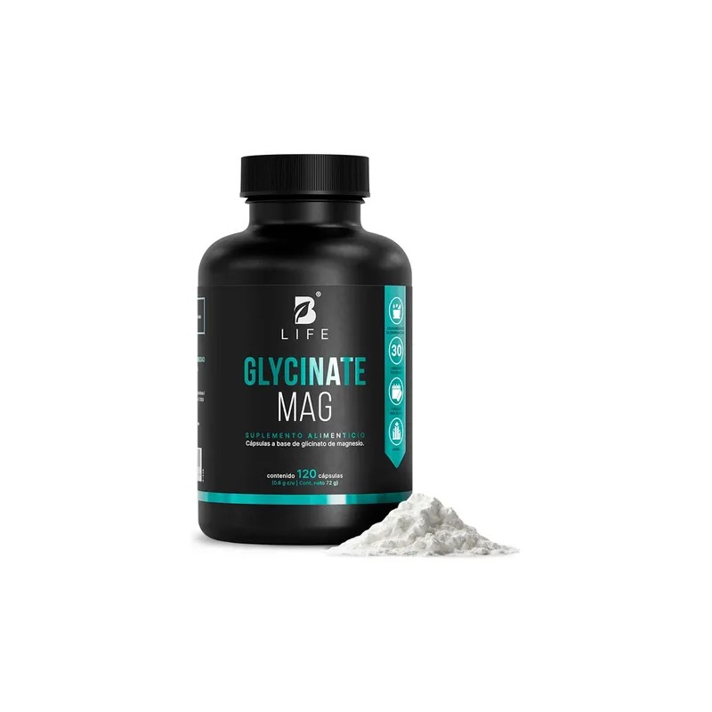 Glicinato Magnesio 120 Cápsulas Life Alta Absorción Aditivos