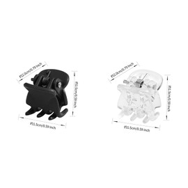 DERRON Mini Hairpin Bangs Hair Pin Simple 50pcs Black and White (25pcs each) Female Side Bangs Clip Cute Small