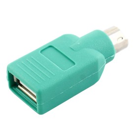 uxcell 1PC USB to PS/2 Adapter, Male PS/2 to USB Adapter, Green USB to PS/2 Keyboard Adapter